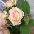 thumbnail image 2 of Home Decor-Artificial Flower 5 Head Rose Bouquet Fake Dried Flowers Bouquet Imitation Flower Decor, 2 of 6