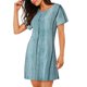 thumbnail image 2 of Disketp Turquoise Wooden1 para Camisón Corto de Manga Corta para Mujeres, Camisón Cómodo con Escote Redondo, Bonito y Confortable, 2 of 6