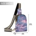 thumbnail image 2 of Stylish Leather Crossbody Bag 8.46x5.9x2.16In Easy To Carry Multi-Purpose Travel Hiking Shopping Fashion Bag Cartoon Purple Cloud, 2 of 7