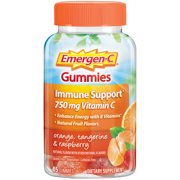 EmergenC Adult Vitamin C Immunity Supplement Gummies, Fruit Flavors