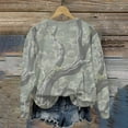 thumbnail image 6 of Craaazy Sweatshirt For Women Leaf Print Oversized Fall Fashion Long Sleeve Blouses Camo Maple Graphic Shirts Gifts For Women, 6 of 9