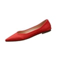 thumbnail image 2 of YOUYEDIAN Womens Flat Shoes Dress Slip on Non Slip Loafers Spring Summer Business Walking Shoes Comfortable Closed Toe Orthopedic Shoes (Red), 2 of 7
