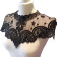 thumbnail image 2 of Yesbay DIY Embroidery Lace Hollow Round Neckline Collar Trim Clothes Sewing Applique,Black, 2 of 7