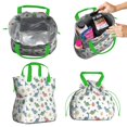 thumbnail image 2 of White Cartoon Dinosaurs Eggs Hearts Pattern Drawstring Lunch Bag Women - Drawstring Lunch Bag Insulated for Work Office - Stain-Resistant Large Lunchbags for Women with Multi-Pockets, 2 of 6