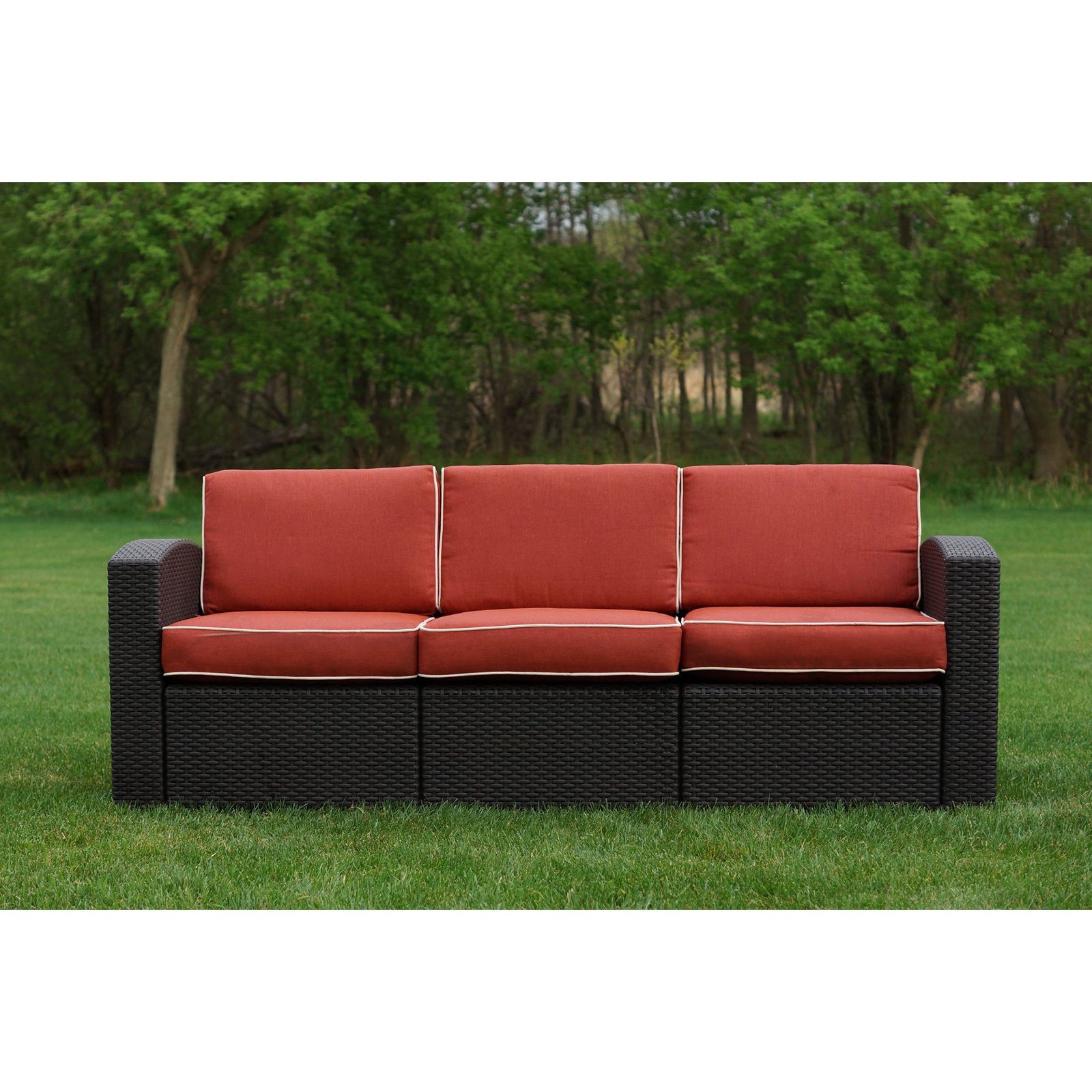 Strata Furniture Cielo Patio Wicker Sofa