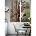 thumbnail image 5 of Farmhouse Animals Sheer Curtains 63 Inches Length 2 Panels Set, Window Sheer Curtains for Living Room/Bedroom, Country Cows Horses Donkeys Farm Light Filtering Rod Pocket Curtain 52''x63''x2, 5 of 8