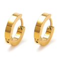 thumbnail image 5 of 28 estilos diferentes de pendientes de aro de titanio y acero inoxidable con diamantes de imitación, BE0261, 5 of 5