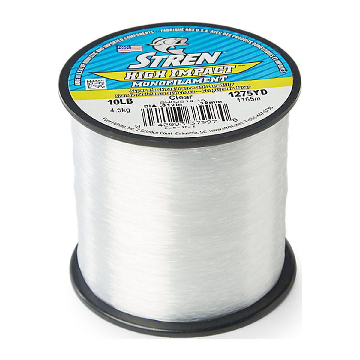 Stren High Impact Monofilament Fishing Line, Clear, 1275-Yard/10-Pound :  : Sports, Fitness & Outdoors