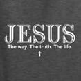 thumbnail image 5 of Wild Bobby Jesus the Way. The Truth. The Life Inspirational/Christian Unisex Graphic Hoodie Sweatshirt, Heather Black, Large, 5 of 5