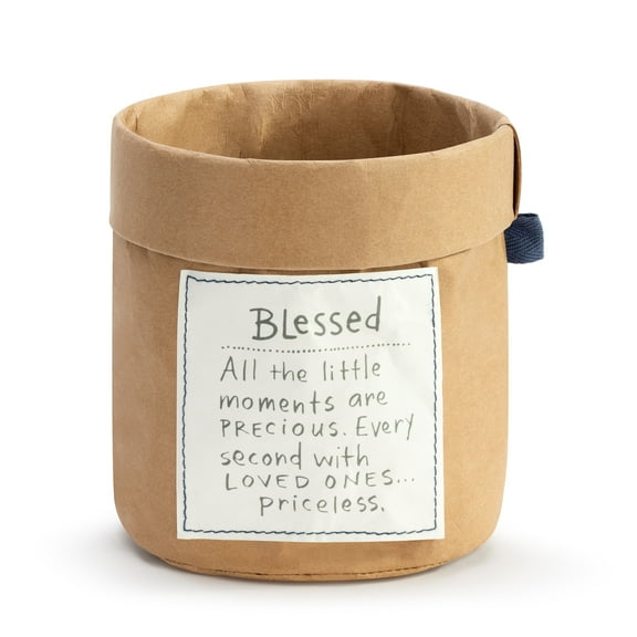 Demdaco Blessed Natural Brown 6 x 5.5 Paper Plant Kindness Planter Bag