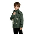 thumbnail image 5 of Sopiago Rain Jacket Toddler Boy Casual Outerwear Kids Lightweight Zip Hooded Jacket Baby Cute Dust Coat Green,4-5 Years, 5 of 7