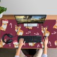 thumbnail image 4 of Long Mouse Pads for Desk,Christmas Corgi Desk Mats on Top Of Desks, Desk Mouse Pad Extra Large with 3mm Non-Slip Base and Stitched Edge for Gaming,Office,Work,Home 47.3"x23.6", 4 of 6