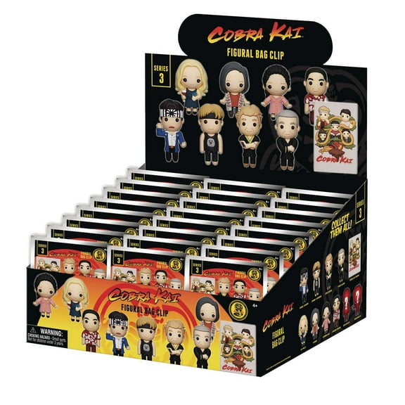 3D Figural Bag Clip Cobra Kai Series 3 Mystery Box (24 Packs)