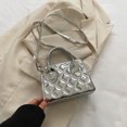 thumbnail image 4 of Bolsa De Hombro Bolso de mujer PU cuero acolchado Casual mujer monedero niñas embrague (plata) Sywqhk Para Estrenar, 4 of 8