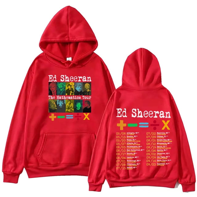 Ed Sheeran Mathematics Tour 2024 Hoodie Harajuku Hip Hop Pullover Tops Fans Gift