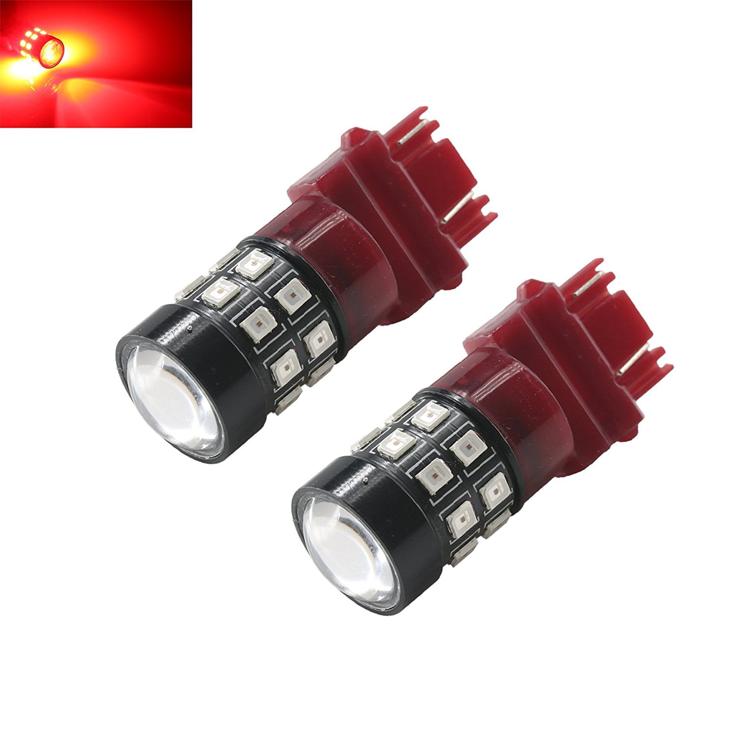 3157 Red High Power 2835 Chip 21LED Turn Signal/Brake/Tail Light Bulbs