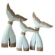 thumbnail image 5 of 3 piezas de estatua de cola de ballena de madera, figura decorativa, regalo coleccionable, animal Marrón Blanco, 5 of 9