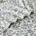 thumbnail image 4 of Lush Decor Lillian Block Print Cotton Sheet Set 4 Piece Set Queen Blue - Floral Sheets - Botanical Print - Blue Bed Sheets - Vintage Cottage Decor, 4 of 9