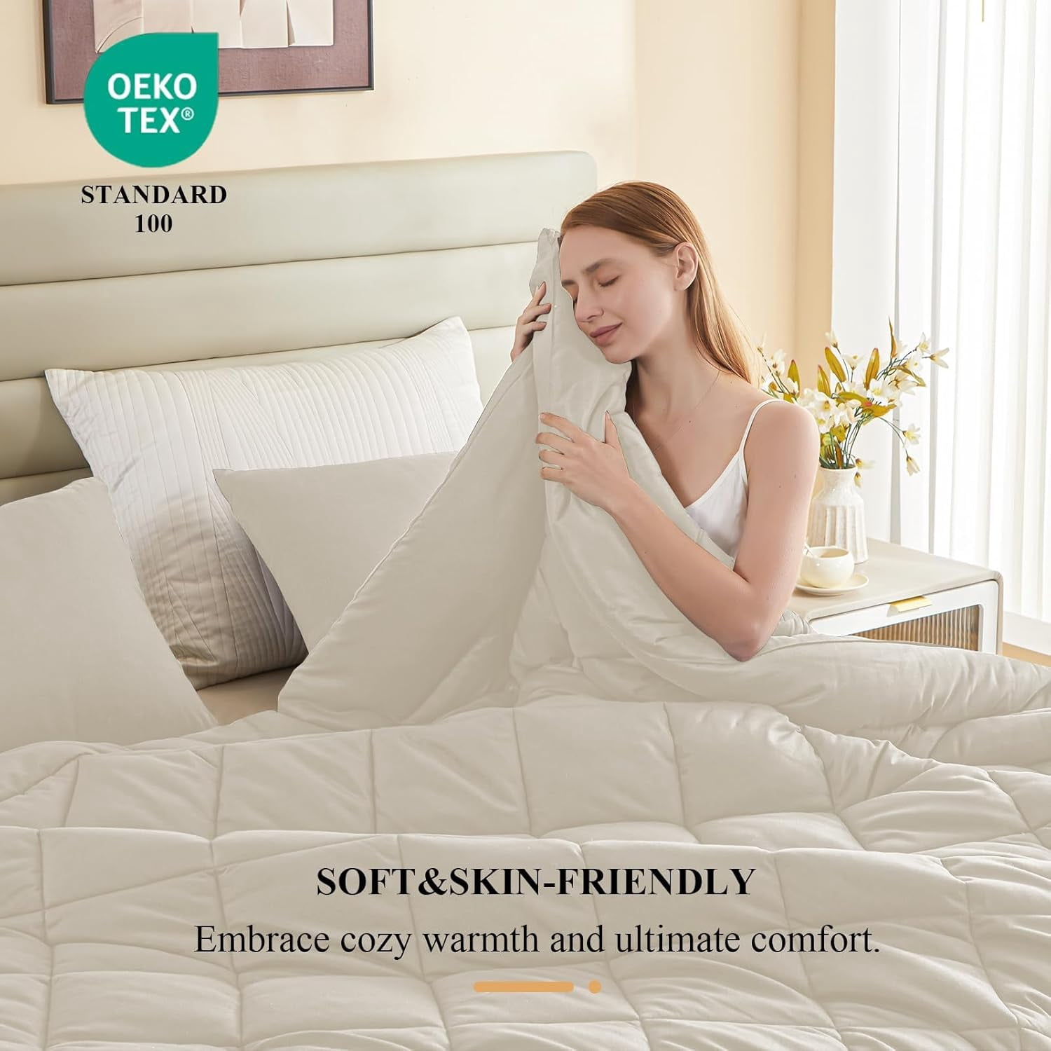 128x120 Oversized King Comforter, Extra Large King Size Comforter Oversized, All Season Soft Lightweight Quilt Down Alternative Duvet Insert with 8 Corner Tabs(128x120, Grey)