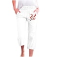thumbnail image 1 of Pantalones de Mujer Casual, Impresión Elástica Suelta Pantalones de Pierna Ancha Recta con Bolsillo Hecho de Poliéster Suave para Toda la Temporada, Pantalones de Pierna Ancha de las Mujeres, 1 of 4