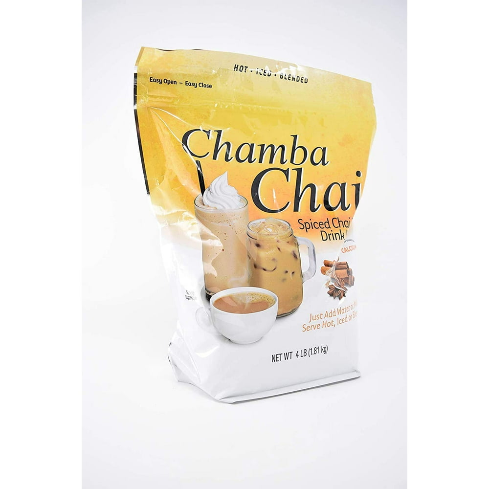 Big Train Chamba Chai Spiced Chai Tea Latte Drink Mix 4lb Resealable