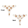 thumbnail image 3 of Balery Funny Corgi Tangas de Algodón para Mujer con Estampado – Ropa Interior Sexy, Transpirable, G-string-3X-Large, 3 of 6