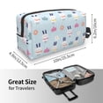 thumbnail image 3 of Uemuo Rabbit In The Rain Pattern Portable Toiletry Bags with Handle, Waterproof travel Make up Bags for Women, Large Capacity Travel Cosmetic Bags, 3 of 9