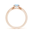 thumbnail image 2 of 1 Carats Prong-Set Solitaire Aquamarine Split Shank Ring in 14K Rose Gold (8x6mm Aquamarine) - SR0175AQ-RG-AA-8x6-8.5, 2 of 10