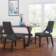 thumbnail image 2 of Side Dining Chair, Set of 2, Grey Gray, Fabric, Kitchen Cafe Bistro Hospitality Restaurant, Modern Contemporary HB33418, 2 of 8