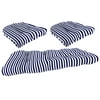 3 Piece Outdoor Wicker Set, 1 Settee & 2 Seats