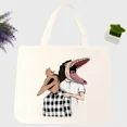 thumbnail image 4 of Bolso de lona Beetlejuice, bolso de mano personalizado, bolso de mano informal para mujer, bolso de compras reutilizable de gran capacidad, 4 of 5