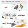 thumbnail image 4 of Dailycode Cotton Pajama Set Snug Fit Long Sleeve Top and Pants for 18M-8Y Hand Drawn Doodle Fish, 4 of 7