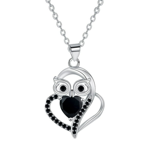 ICTPTOSL Owl Necklace for Women 925 Sterling Silver Owls Pendant Cute Bird Animal Jewelry Gifts for Wife Daughter Her