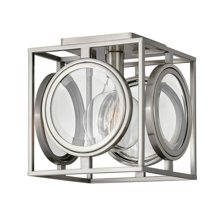 

Hinkley Lighting 3921 Fulham 1 Light 10 Wide Flush Mount Square Ceiling Fixture - Nickel