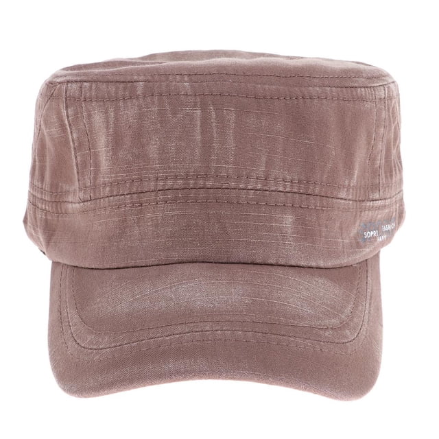 Sombrero Plano Militar Unisex Gorra de Béisbol Ajustable Transpirable para marrón Hugo Gorra militar de algodón
