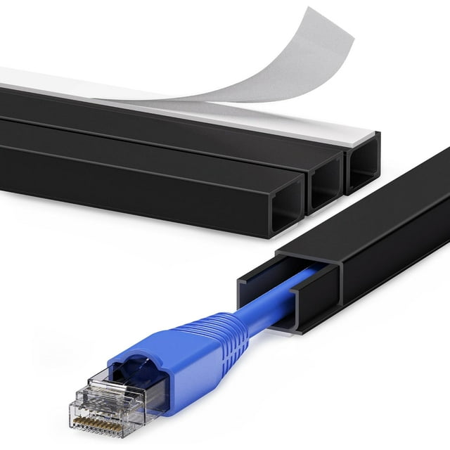Cord Hider Wall for One Cord in Cord Covers for Wires on Wall Easy Install Cable Cover Wall Cable Raceway Hide Cords Cable Hider Cord Management Wall x Lin W.in H.in