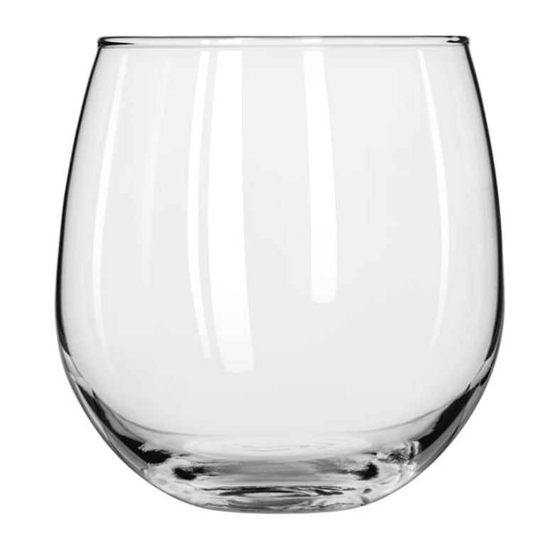 6 oz Mini Tester Libbey Stemless Wine Drinking Glasses/Glass 260/Set of 6/Glassware Cocktail Bar Party, Size: Small, Clear