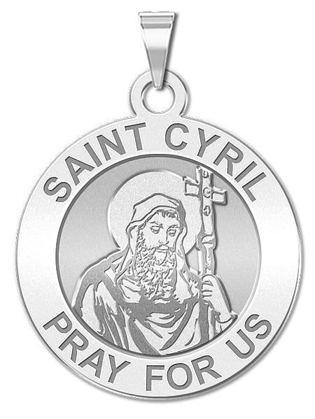 Sterling Silver 1 Inch Size of a Quarter PicturesOnGold.com Saint Gerard Scalloped Religious Medal