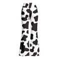 thumbnail image 6 of Arlun Womens Flower Cow Print Flare Yoga Pants Stretch High Waist Soft Seamless Comfy Slim Fit Boho Trousers Casual Fashion Workout Gym Sports Pants for Daily Wear, 6 of 6