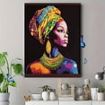 thumbnail image 4 of Colorful African Woman Canvas Wall Art， Perfect for Living Room， Bedroom， Office， Dining Room， and Hallway Decoration., 4 of 8