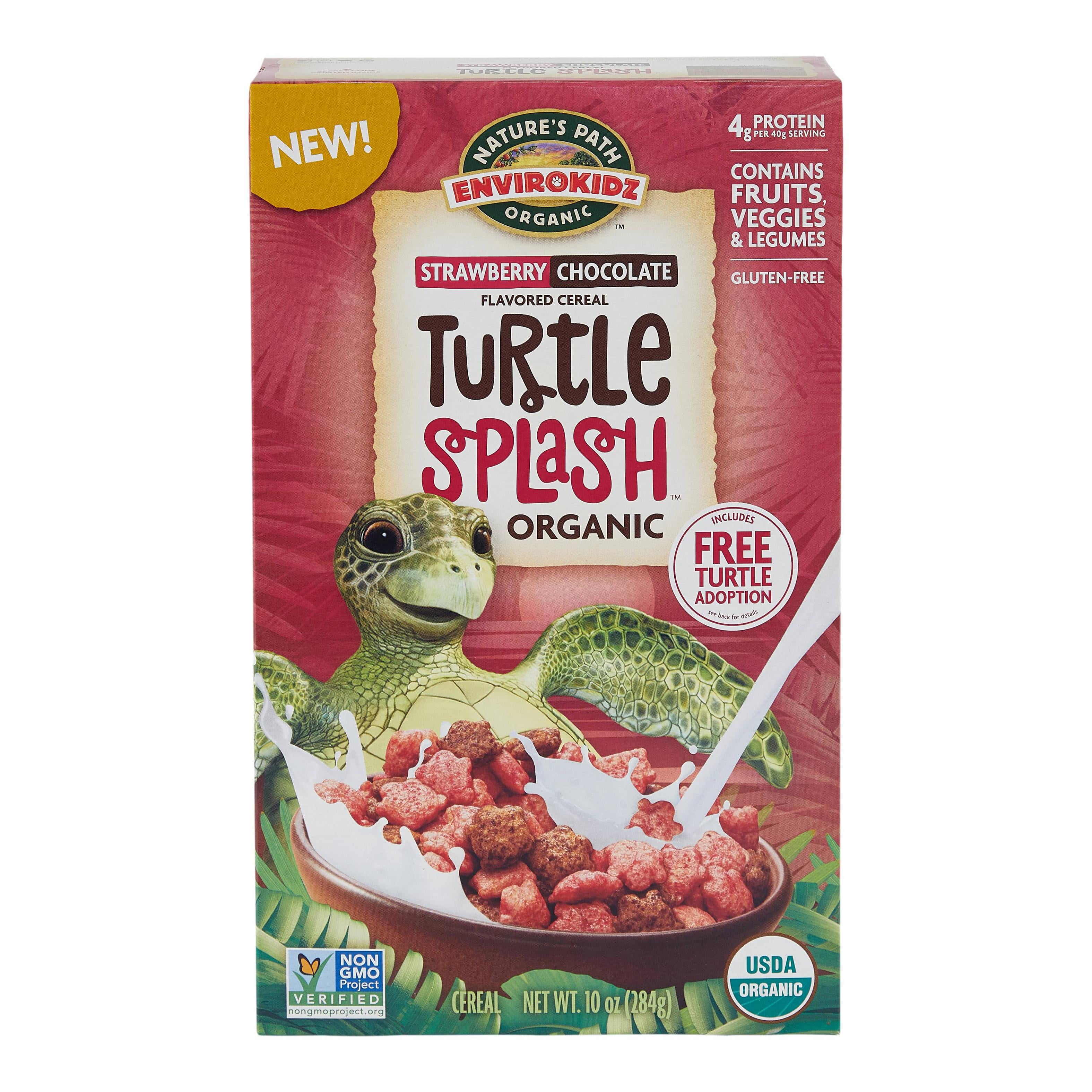 Photo 1 of 12 pack Nature's Path, EnviroKidz, Breakfast Cereal, Gluten Free, Turtle Splash, Strawberry Chocolate, Organic, 10 Oz Box