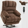 thumbnail image 6 of Kadyn Reclining Chair with 8-Point Vibration Massage and Lumbar Heating, 23" Adjustable Recliner Seat with Chenille Fabric for Living Room, Brown, 6 of 7