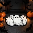 thumbnail image 6 of Beautynvta Theme Ghost Rug, Cute Three Ghosts Shaped Entryway Rug, Non-Slip Absorbent Plush Doormat for Indoor Outdoor Porch Spooky Party Decor, 6 of 6