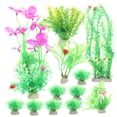 thumbnail image 1 of KAKOWELY 15 piezas de decoración para acuarios, plantas de plástico realistas para paisajismo., 1 of 5