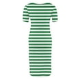 thumbnail image 4 of Frwgonr Maternity PhotoDress Green Short Sleeve Bodycon Summer Dress S-XL, 4 of 6