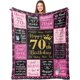 thumbnail image 1 of LHSHID 70th Birthday Gifts for Women Gifts for 70 Year Old Woman 70 Year Old Birthday Gifts for Women Gifts for 70th Birthday Woman Happy 70th Birthday Gifts for Women Blanket 60"x80", 1 of 7