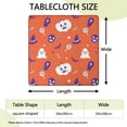 thumbnail image 2 of Halloween Decor Table Cover with Elastic Edge 34x34 Inch - Square Tablecloth Featuring Spooky Ghosts and Pumpkins Washable Fabric, 2 of 6