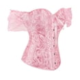 thumbnail image 3 of Corsé sexy de mujer con escote en V y jacquard, ropa moldeadora de belleza Palace, 3 of 5