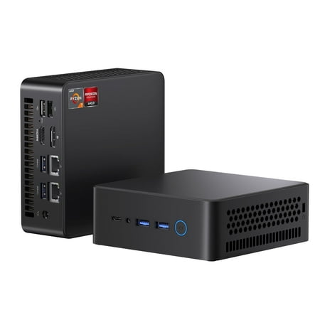 RNRUO Mini PC, 32GB DDR5 RAM 1TB SSD, AMD Ryzen7 7735HS With 8 Cores up to 4.75GHz, Windows 11 Pro Desktop Mini Computers, WiFi 6 BT5.2, Dual 4K Display Output