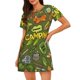 thumbnail image 1 of Fotbe Camping 1 Bata de Dormir para Mujer con Estampado, Camisón de Algodón de Manga Corta, Ropa de Dormir Casual, 1 of 6